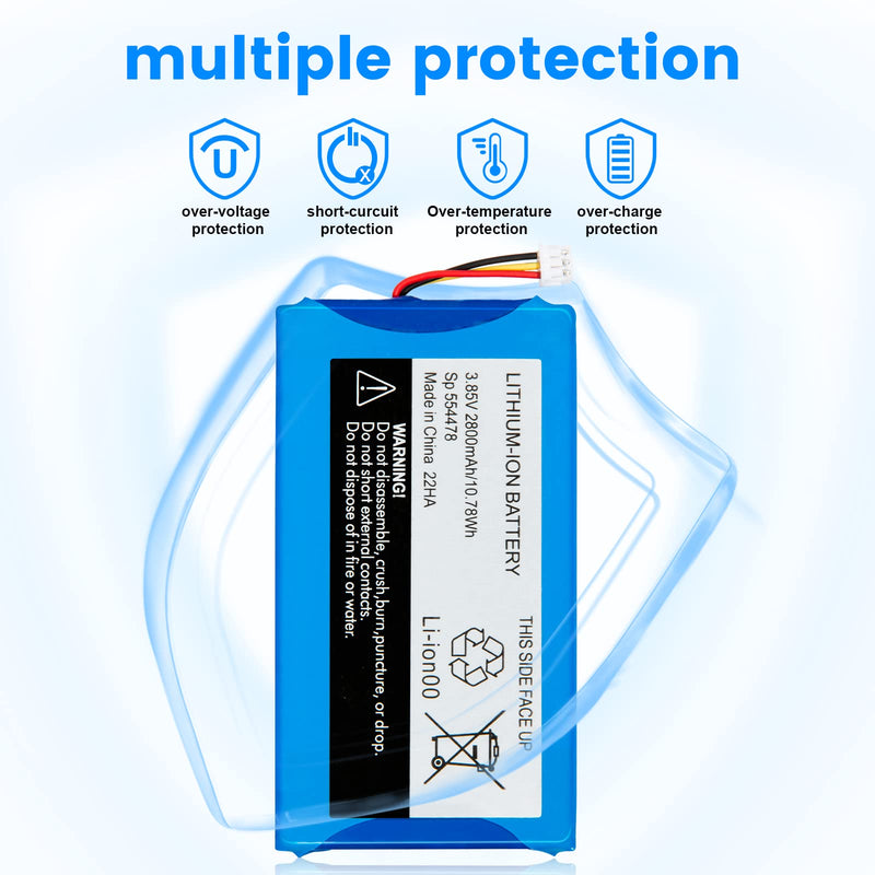 Replacement for Infant Optics DXR-8 Pro Battery Sp 554478 3.85V 2800mAh Lithium Ion Battery (Not Compatible with DXR-8 Baby Monitor) - BeesActive Australia