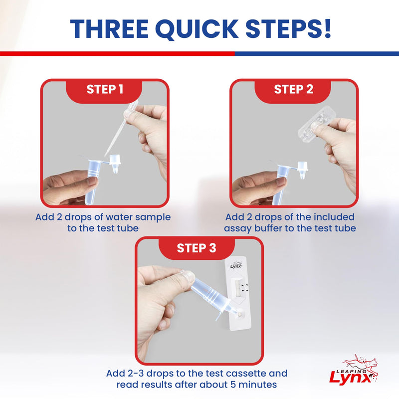 Bacteria Water Test Kit – Coliform, E. coli & Salmonella Detection for Well & Tap Water | Rapid Home Drinking Water Screening Kit with Lab-Quality Results | Leaping Lynx