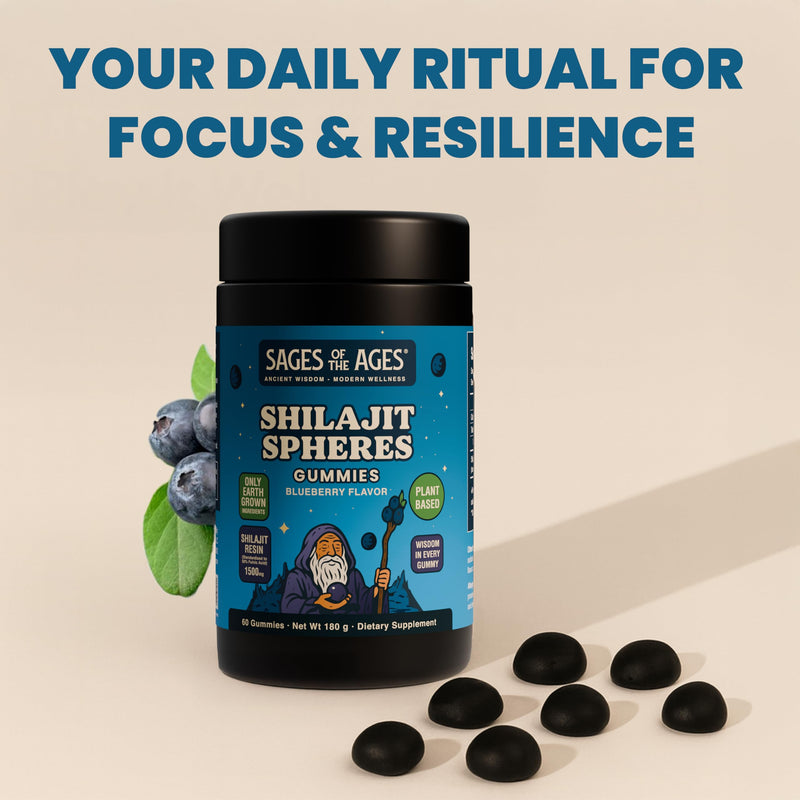 Himalayan Shilajit Gummies for Men & Women ‚Äì 1500mg per Serving ‚Äì Plant-Based, Sugar-Free, 60 Gummies ‚Äì Standardized to 50% Fulvic Acid ‚Äì Blueberry Flavor ‚Äì Vegan, Non-GMO, Gluten-Free Supplement