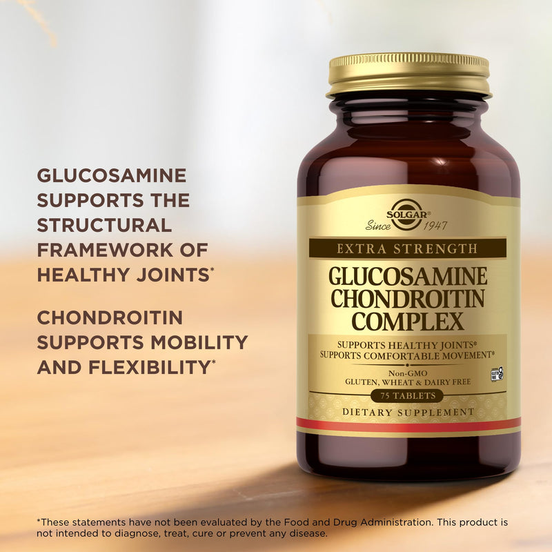Solgar – Extra Strength Glucosamine Chondroitin Complex, 75 Tablets 75 Count (Pack of 1)