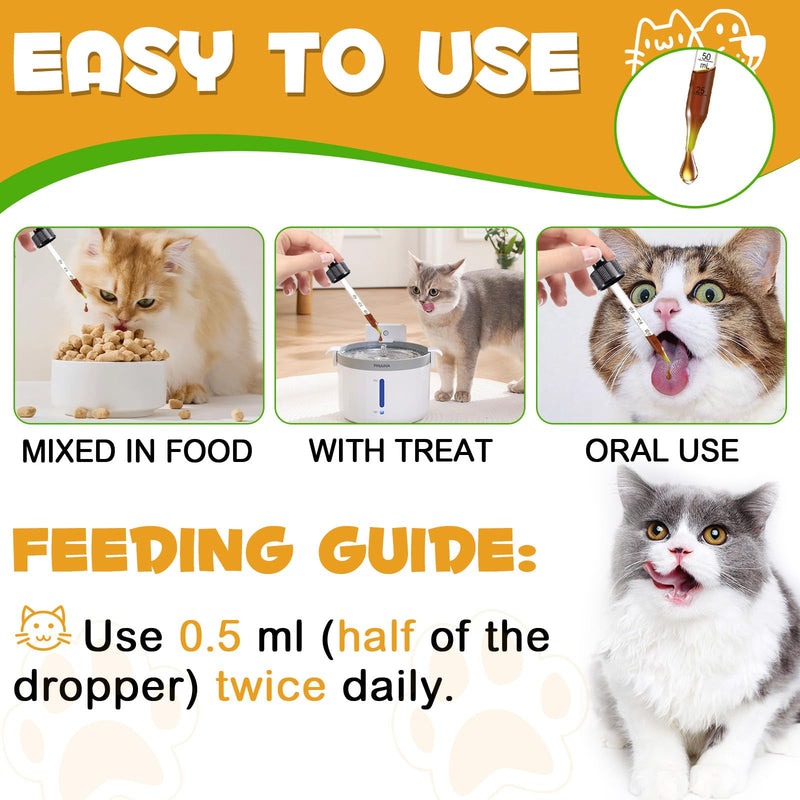Allergy Relief for Cats, Cat Itch and Immune Drops, Naturally Support Skin Allergy Treatment, Effective Seasonal Allergy Relief, Liquid Form (2 fl.oz)