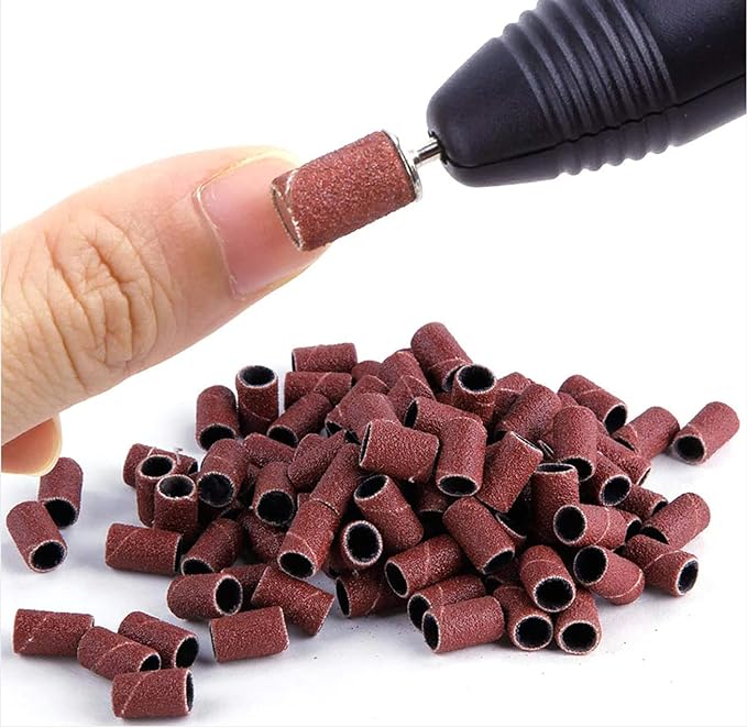 Sanding Band Nail 80# 120# 180# Nail Machine Sanding Band with Nail Drill Bit - BeesActive Australia
