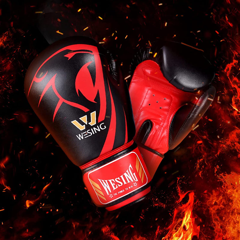 Wesing Kids Professional Boxing Gloves Men Women Boxing Gloves Kickboxing Sparring Workout Training Gloves for Adult Kid Pink 10oz