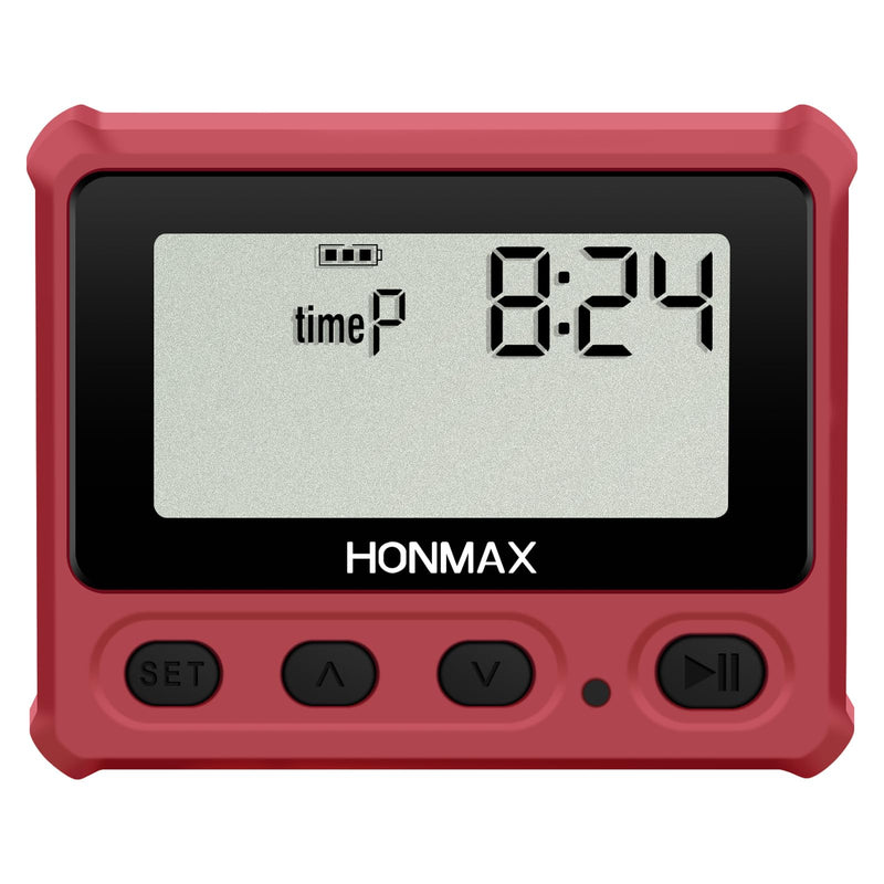 Digital Interval Timer, Stopwatch with Backlight, USB-C Rechargeable Clock, Red - BeesActive Australia