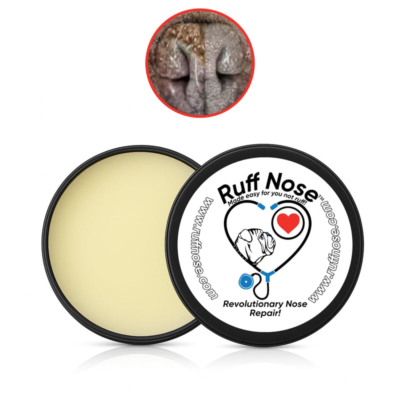 Dog Nose & Paw Balm (4 oz) - RuffNose Natural Moisturizer with Shea, Coconut & Cocoa Butter - Helps Condition Dry, Rough Paws and Noses - Suitable for Daily Use, All Breeds - Made in the USA 4 oz.