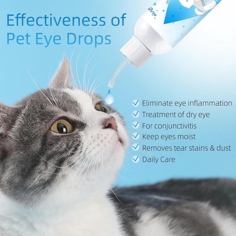 Eye Drops for Dogs and Cats,Tear Ttain Remover for Pets Eye Infection Allergy, Dry Eye Condition,Safe for All Animals 4.06oz - BeesActive Australia