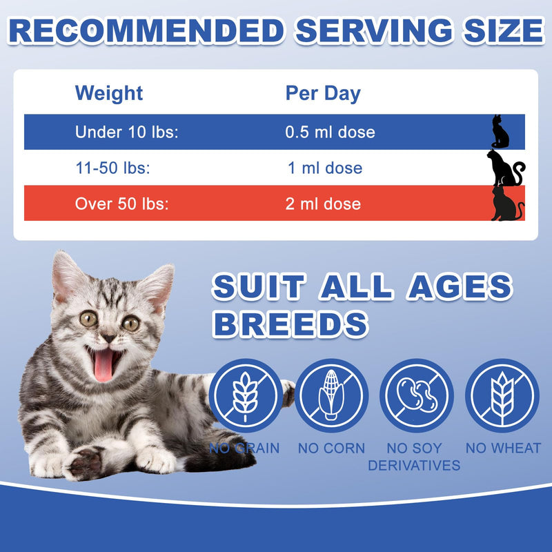 Cat Appetite Stimulant - Vitamin B12 (Methylcobalamin) Liquid Supplement - Boosts Appetite, Energy, and Mood - 60 ml