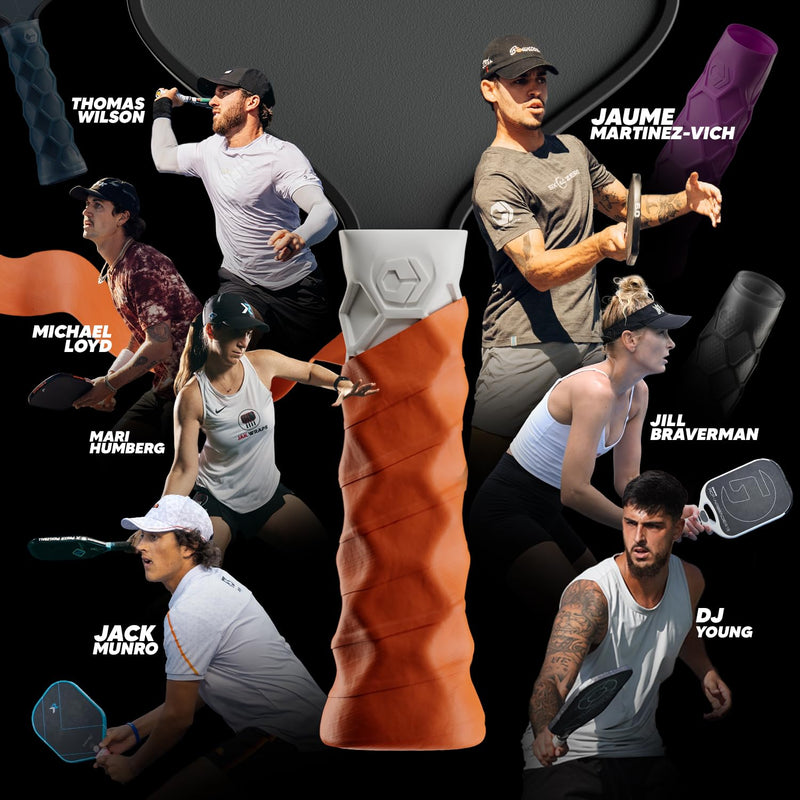 Pickleball Paddle Grip - 5.25in - Regular Feel - Supports Tennis Elbow, Enhances Grip Strength, Reduces Vibration with Finger Support and Anti-Sweat Design Small - BeesActive Australia