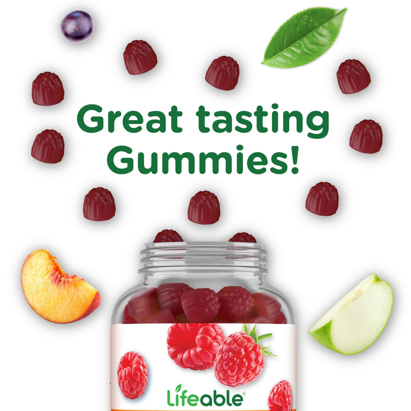 Lifeable Sugar Free Vitamin B12 Gummies | 1000 mcg | Great Tasting B12 Vitamins Gummies | Energy, Mood, and Metabolism Support | B 12 Vitamin Gummies for Men, Women, Adults | 90 Gummies