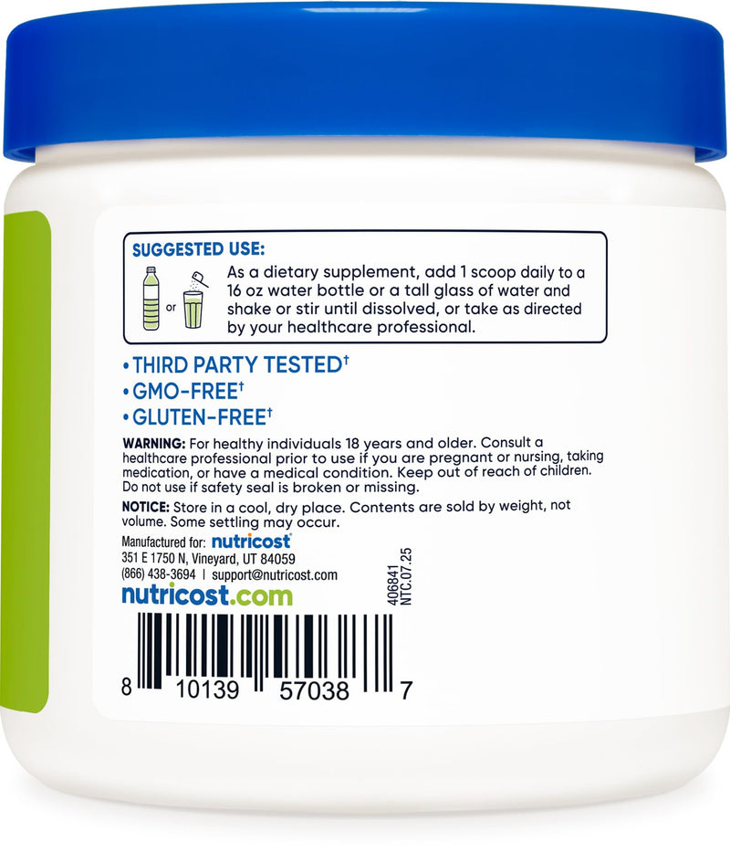 Nutricost Energy Complex (Green Apple) 60 Servings, Clean Energy Powder | 300g Dietary Supplement