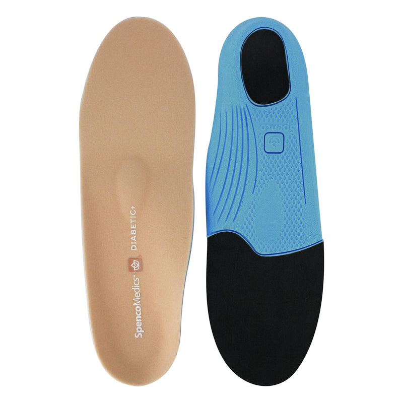 Spenco Medics Diabetic Plus Full Length Insoles (FSA&HSA Eligible)Arch Support - Deep Heel Cupping- Polysorb Foam Cushioning - Women's 11-12.5/ Men's 10-11.5 Women's 11-12.5/Men's 10-11.5 Regular Width - BeesActive Australia