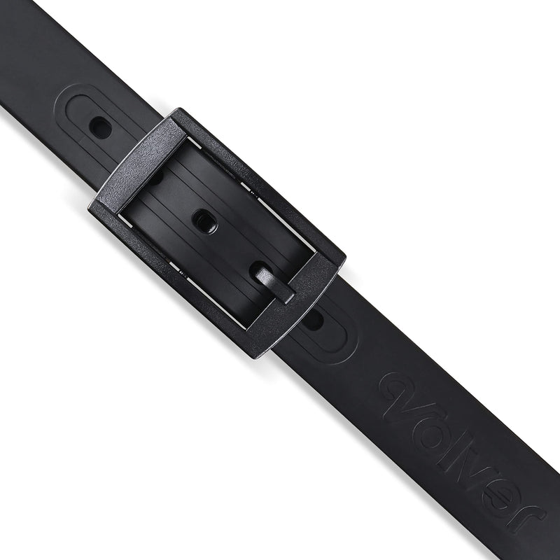 Volver Waterproof Rubber Golf Belts for Men Adjustable Cut-to-fit Interchangeable Colors Sleek Black