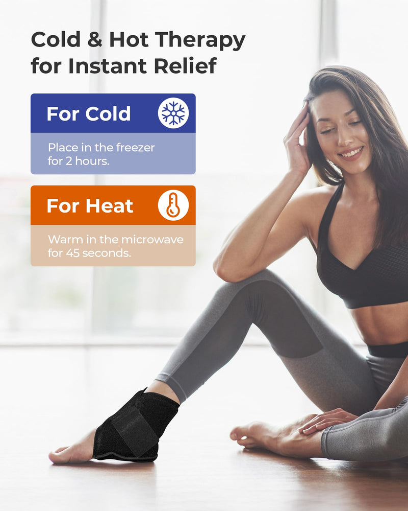 Koonie Ankle Ice Pack Wrap for Swelling, Plantar Fasciitis, Planters Facetious Relief, Reusable Ankle Brace Ice Pack, Cold Therapy Sock Compression for Achilles Tendonitis, Sore Feet, Foot & Heel Modern