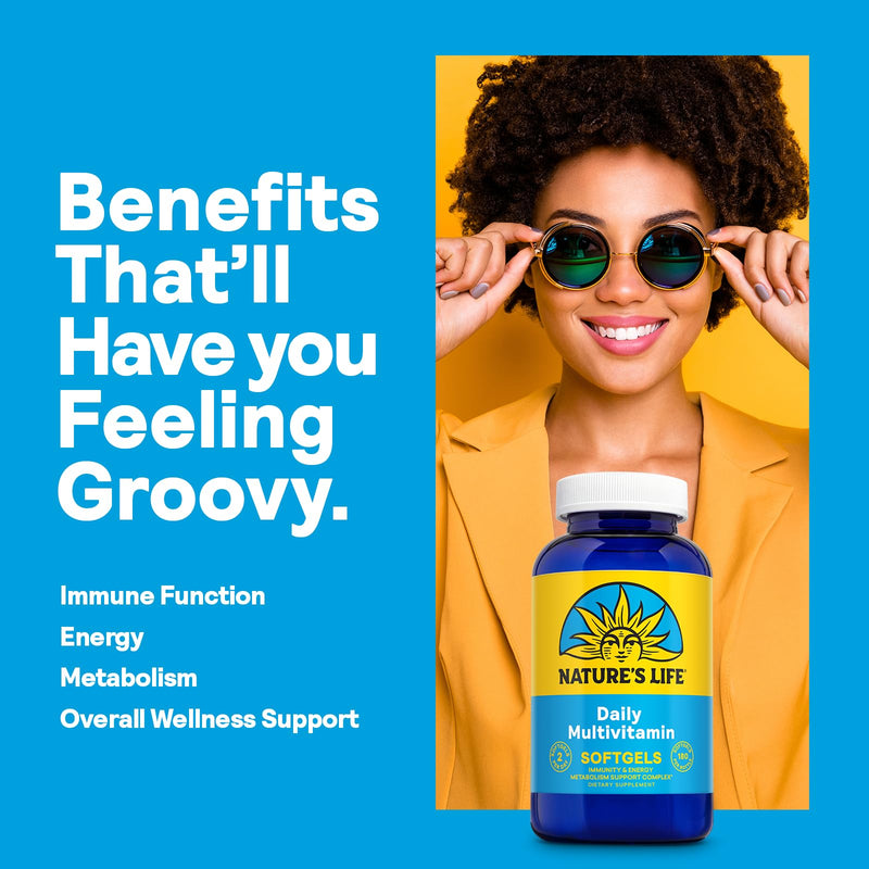 Nature's Life Soft Gelatin Multiple | Complete Daily Multivitamin & Mineral Supplement with Iron | 180 Easy-to-Swallow Softgels | 3-Month Supply