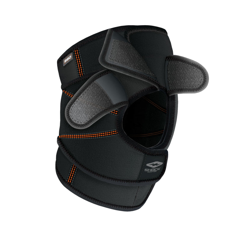 Shock Doctor Knee Brace Wrap, Knee Support Stabilizes Patella, Provides Comfortable & Lightweight Compression to Stabilize Muscles in The Knee, Single X-Large