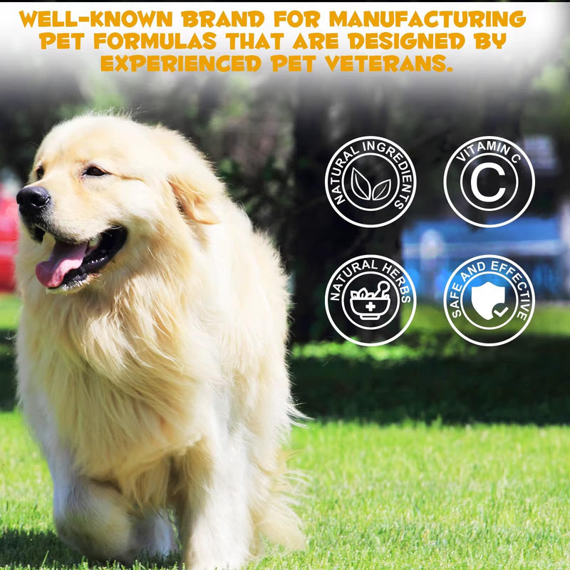 Allergy & Immune for dogs Itchy Skin Relief, Anti Inflammatory Supplement, Boost Immunity, Support Healthy Skin, Aid Digestion.100% Natural, 60ml.