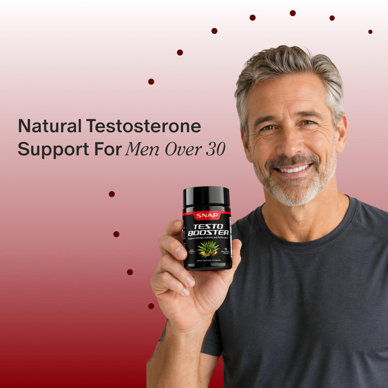 Snap Supplements Testosterone Booster for Men with Tongkat Ali, 90 Capsules | D-Aspartic Acid & Epimedium, Supports Energy, Stamina & Healthy Testosterone Naturally, Vegan, Non-GMO, Gluten-Free 90 Count (Pack of 1)