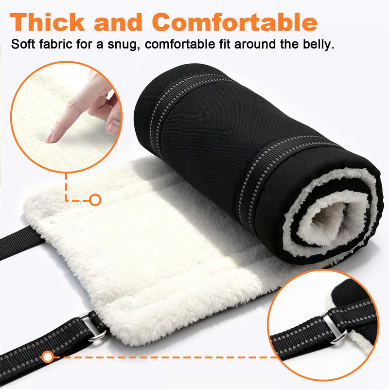 COODEO Adjustable Comfortable Dog Sling with Handle Hind Leg Support Soft Lift Support and Rehab Harness for Weak Rear Legs,Helps Senior, Injured, Disabled and After ACL Surgery Dogs Large (Black, M) Black