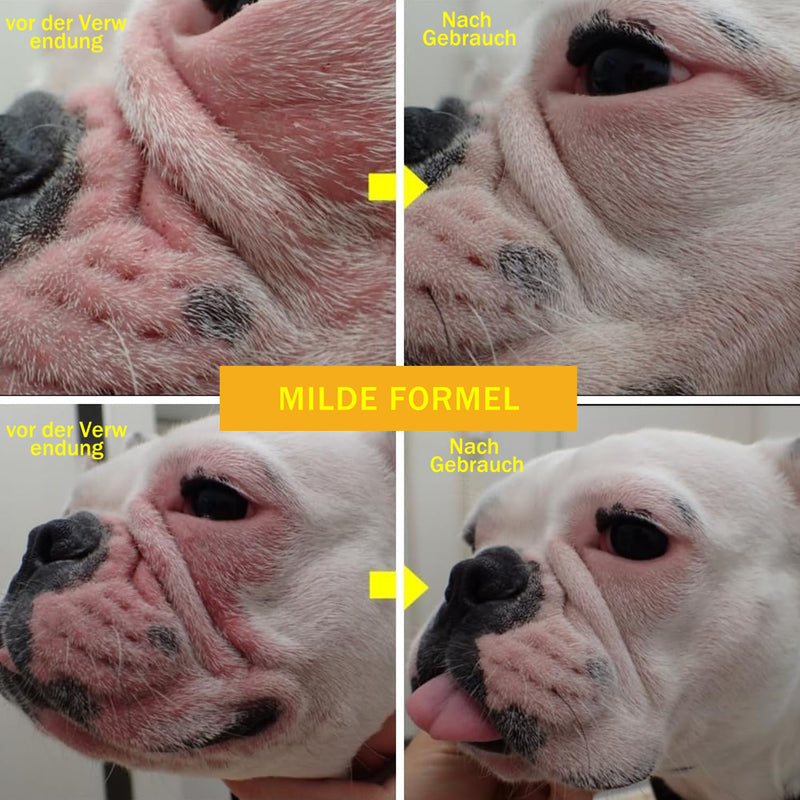 Skin Wrinkle Cleaning Wipes for Bulldogs and Pugs, Wrinkle Care for Dogs, Gentle and Soothing for Wrinkles, Skin Folds, Tear Stains, Tail Pockets and Paws A - BeesActive Australia