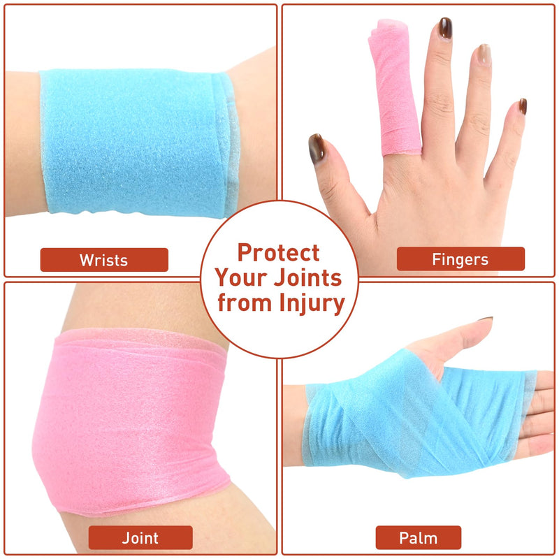 12 Pcs Pre Wrap Tape,2.75 Inch X 10.6 Inch,(360 Yards) Pre Wrap Foam Underwrap Sports Pre-Wrap Tape,Pre Wrap Athletic Tape for Sports,Hair,Ankles,Hands and Knees,Water-Resistant,(12 Colors) - BeesActive Australia