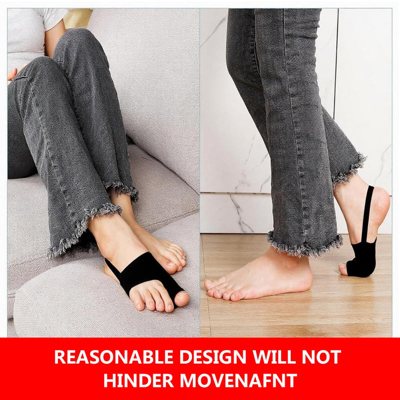 2PCS Bunion Corrector for Women & Men,Big Toe Separators-Bunion Splint-Bunion Pads-Hammer Toes Straightener-Toes Spacers Pain Relief, Comfortable & Breathable for Day/Night Black - BeesActive Australia