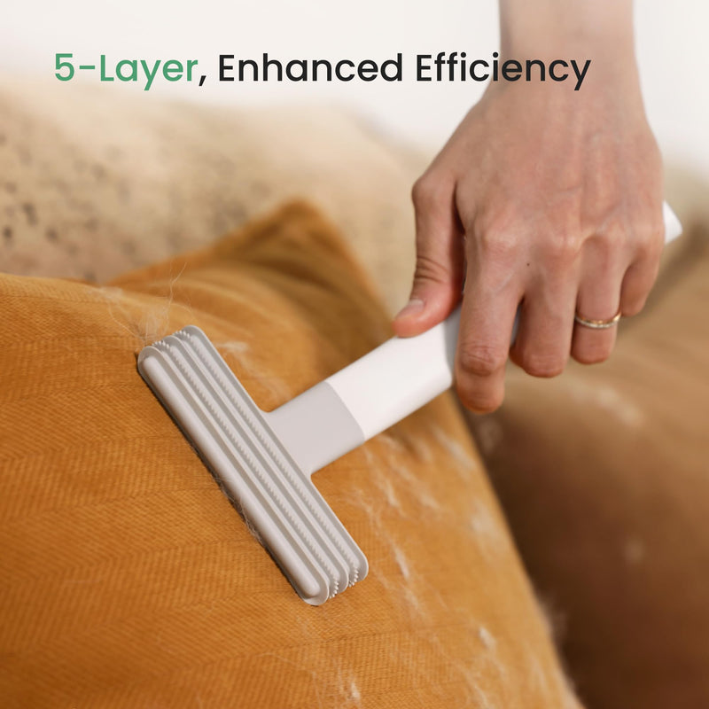 Layer Brush Dog Hair Remover for Couch, Pet Hair Removal Tool for Raking up Embedded Hair and Debris, Reusable Fabric-Friendly Pet Hair remover for Couch, Car, Rug, Cat Tree and Others - BeesActive Australia