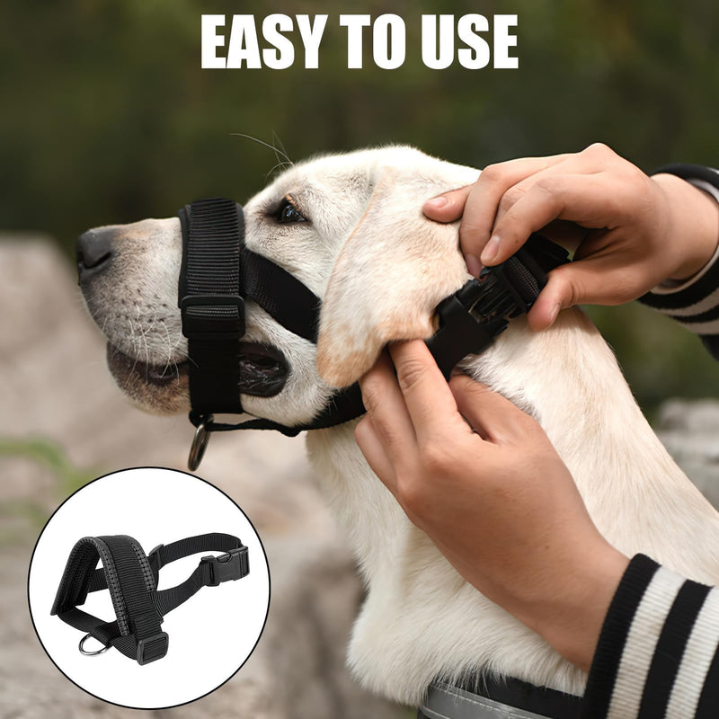 No-Pull Dog Headcollar, Adjustable Gentle Training Collar with Padded Nose Band, Lightweight Comfortable for Medium Large Dogs, Easy Control During Walk Safety (Upgrade Size) - BeesActive Australia