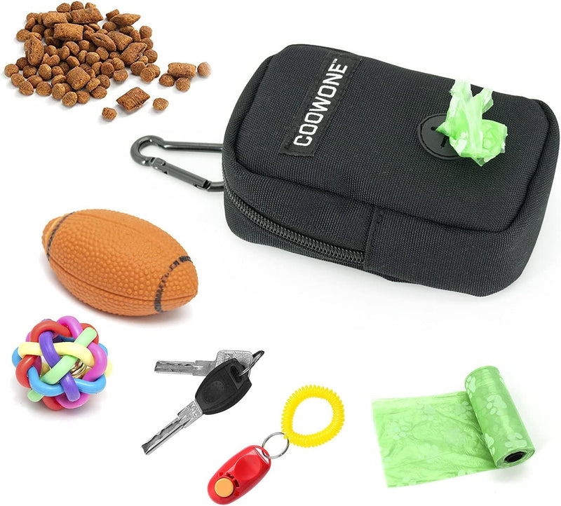 Dog Treat Pouch Dog Poop Bag Holder For Leashes, Pets Snack Container With Inner Mesh Bag, Puppy Supplies Perfect For Training And Walking - Hands Free Dog Waste Bag Dispenser -Dog Travel Accessories Black - BeesActive Australia