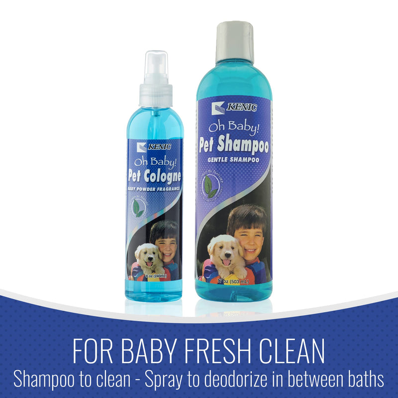 Kenic Oh Baby Pet Cologne & Deodorizer Spray, Soft Baby Powder Scent, Neutralizes Odors, Shines Coat & Fur, For Dogs & Cats - PawsPlanet Australia