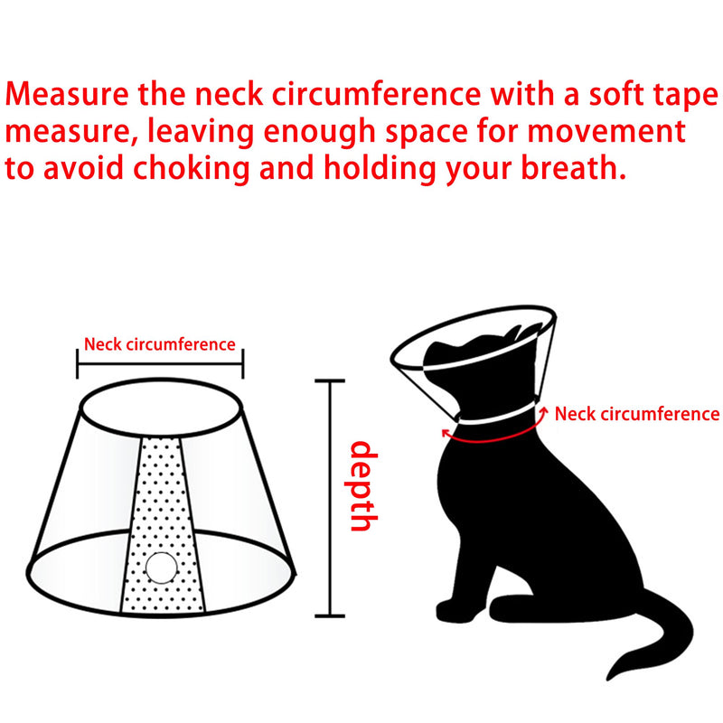 SUQ Pet Cone Adjustable Neck Brace, Neck Brace for Pets, Pets Plastic Elizabethan Collar Protective Collar, Anti-Biting Licking Safety Neck Cover (42-47cm, 100 Pounds+) (42-47cm) Neck Circumference - BeesActive Australia