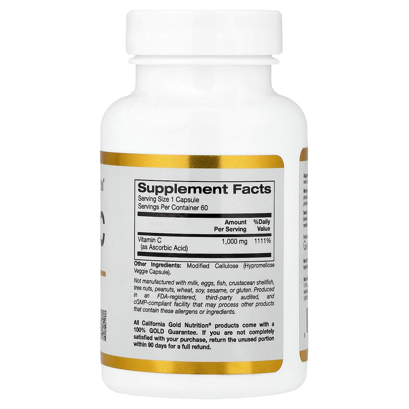 Lake Avenue Vitamin C, Quali-C, 1,000 mg, 60 Veggie Capsules