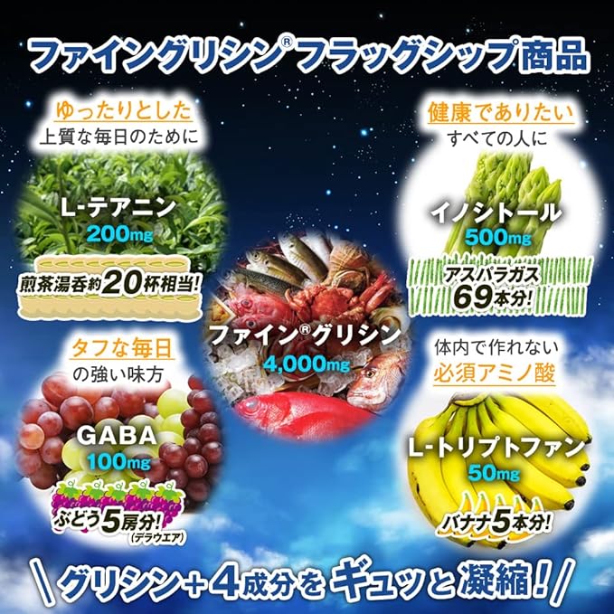 Fine Glycine Super Glycine 4000 Happy Morning NEO Ramune Flavor Theanine Domestic Production, 30 Packets x 3 + Fine Glycine GABA Premium Domestic Production, 15.7 oz (450 mg) GABA 400 mg Theanine Tryptophan 15-30 Day Supply Tablet x 1 - BeesActive Australia