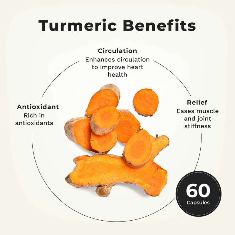 LifeSeasons Essentials Meriva Turmeric - Curcumin Phytosome Supplement - Supports Muscles Joints Bones & Liver - Enhance Circulation & Heart Health - Eases Body Stiffness & Aches - 60 Capsules