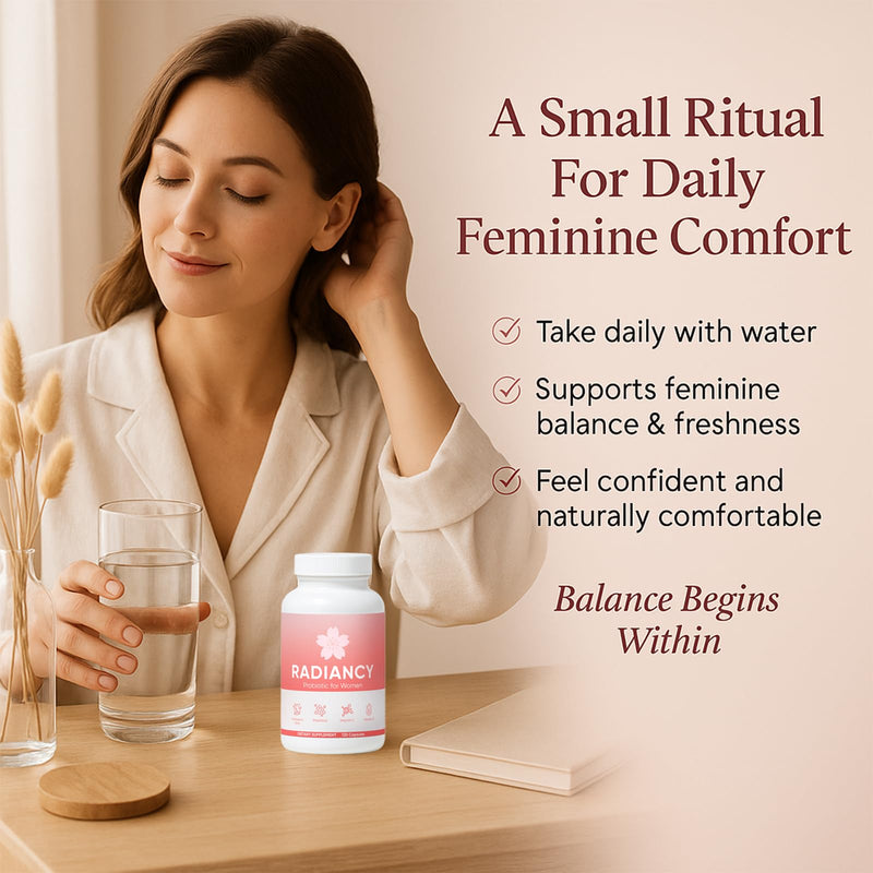 Radiancy Probiotic for Women, Daily Supplement with Multi-Collagen, Hyaluronic Acid, Prebiotics, Vitamin C - 120 Count (1) 1