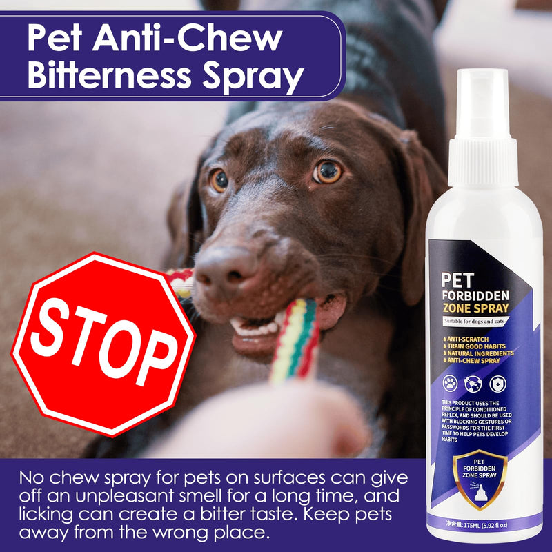 No Chew Spray for Dogs. 175ML Bitter Apple Spray for Dogs to Stop Chewing. Effective Anti Scratch Furniture Protector. Anti Chew Spray for Dogs Puppies. Alcohol Free & Non-Toxic, Indoor & Outdoor Use - BeesActive Australia