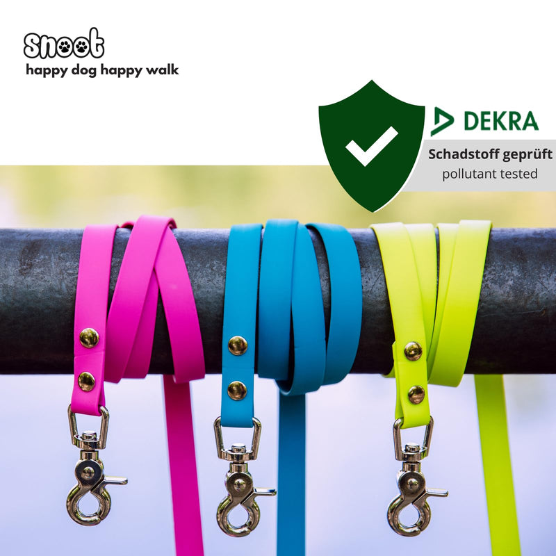 5m drag leash, dog leash, 1 carabiner, cyan blue, very stable, dirt and water repellent 5m, for strong dogs cyan blue - BeesActive Australia