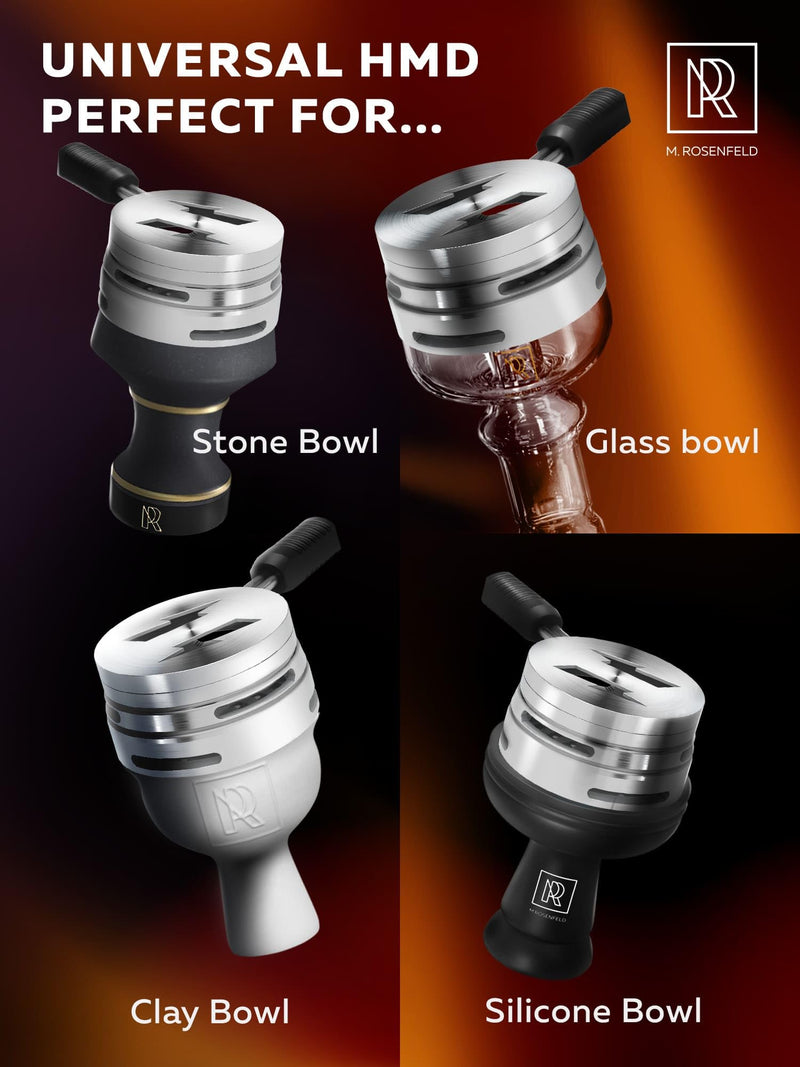 Hookah Bowl Set Premium Stone Black Bowl – Shisha Bowl with Cover Heat Management Charcoal Holder - Luxury Classic Hookah Bowls for Hookah Smoking, Ceramic Hookah Head with HMD 1 Count (Pack of 1) - BeesActive Australia