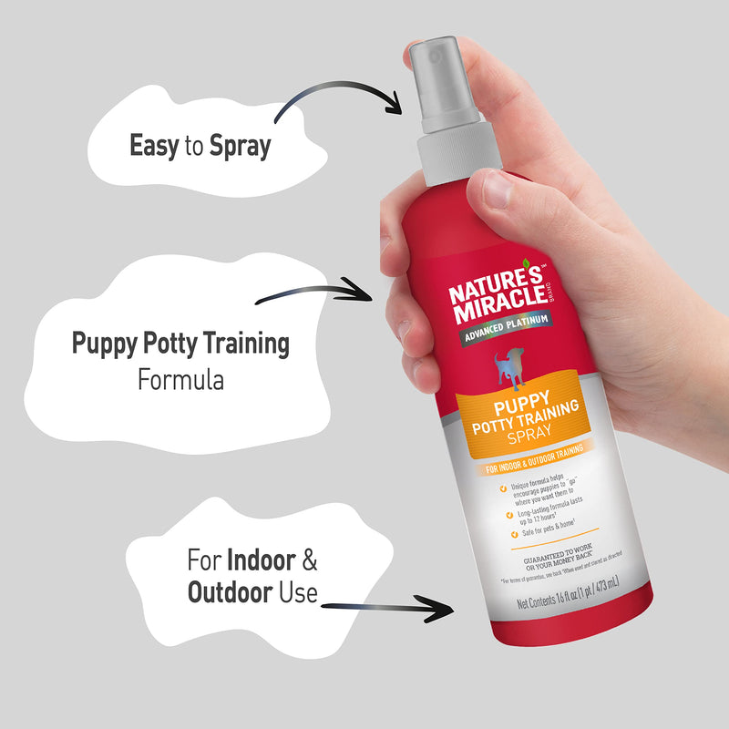 Nature's Miracle Advanced Platinum Puppy Potty Training Spray 16 Oz, Dog Training Aid New -16 oz - BeesActive Australia