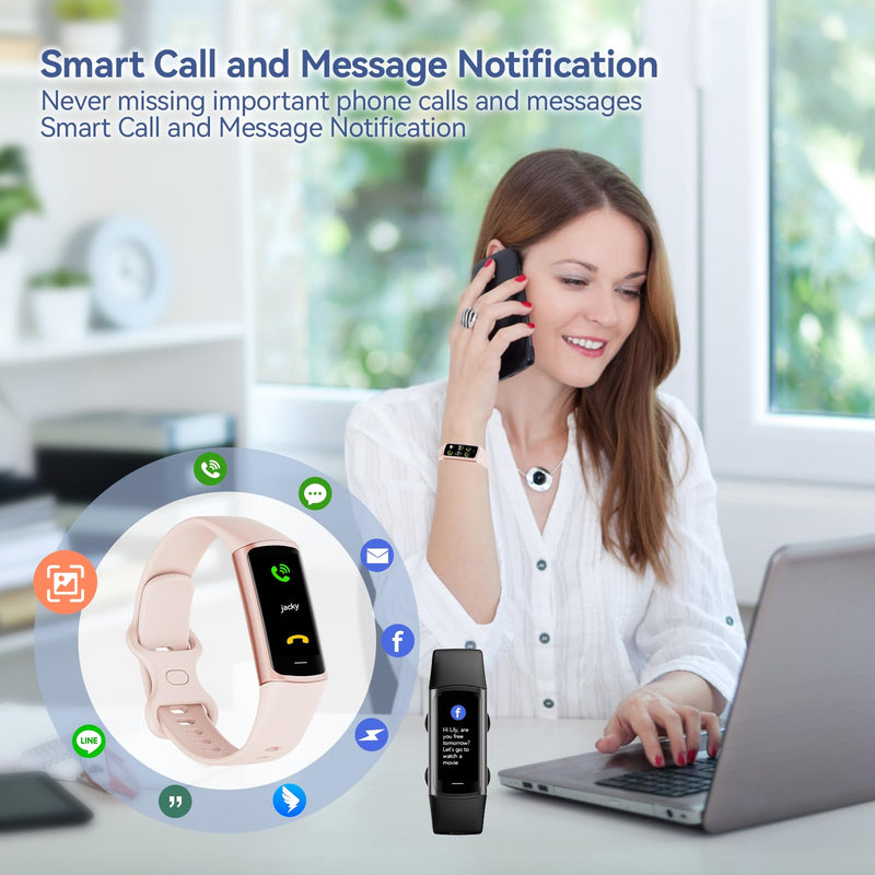 Fitness Tracker, 25 Sports Modes, Heart Rate/Blood Oxygen and Pressure Monitor Sleep Step Tracker/Carolies Waterproof Smartwatch Smart Bracelet for Android and iOS Phone Black