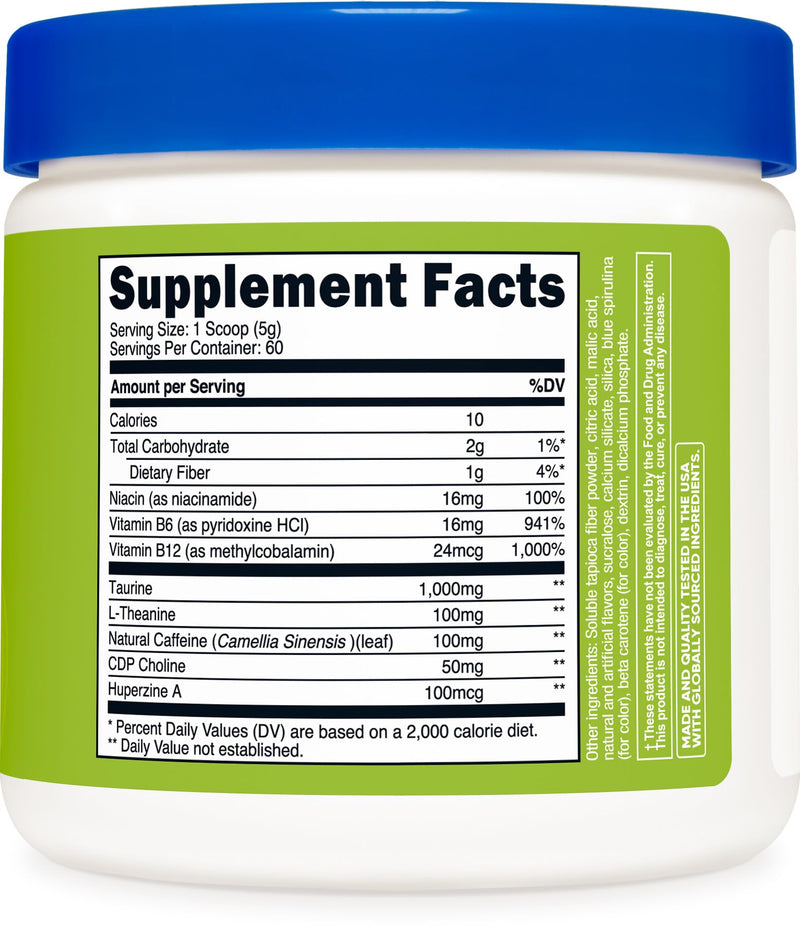 Nutricost Energy Complex (Green Apple) 60 Servings, Clean Energy Powder | 300g Dietary Supplement
