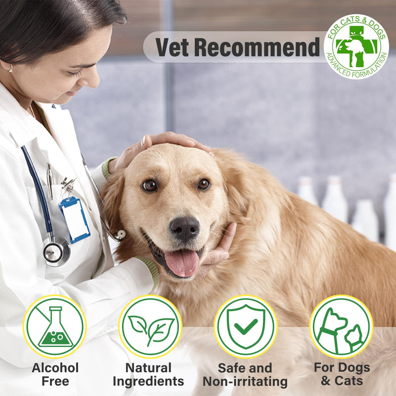 Dog Eye Wipes - Tear Stain Remover for Dogs, Gentle Formula for Cats and Dogs, Quick Care for Bright Fur, Thick, Soft and Skin-Friendly, 120pcs 120ct - PawsPlanet Australia