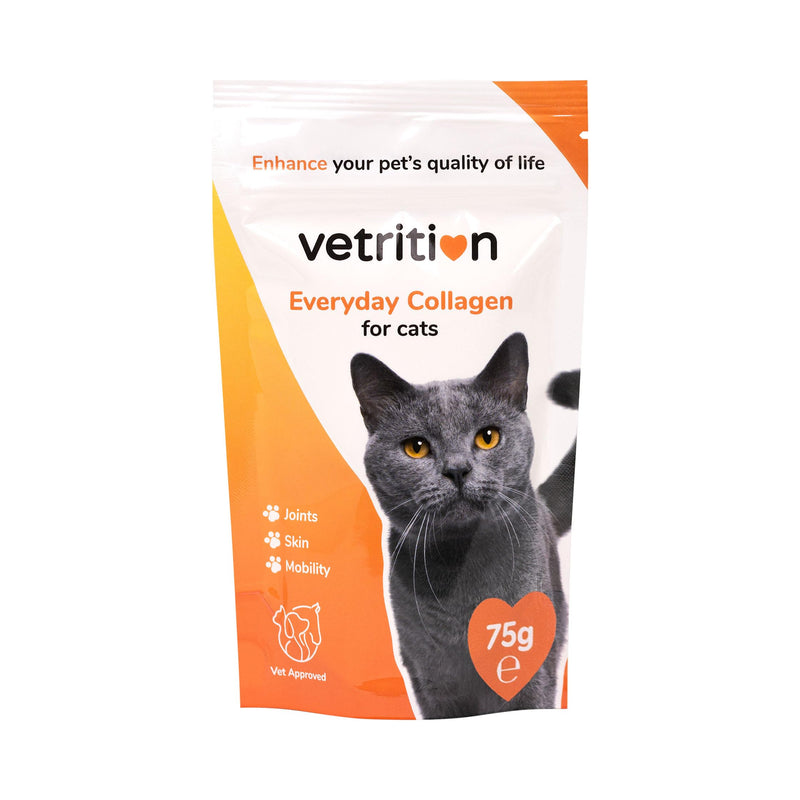 Everyday Collagen for Cats - Bioactive Cat Supplement for Hip & Joint Care - Easily Digestible Vet-Trusted Cat Collagen Powder for Mobility & Skin Health (75g Powder)