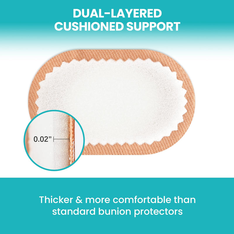 Foam Bunion Pads to Wear with Shoes - 27 ct Bunion Cushion - Moleskin Protect Feet for Men and Women - Stick Center (Multi-Size) Beige 27 Count ( Multi-size)