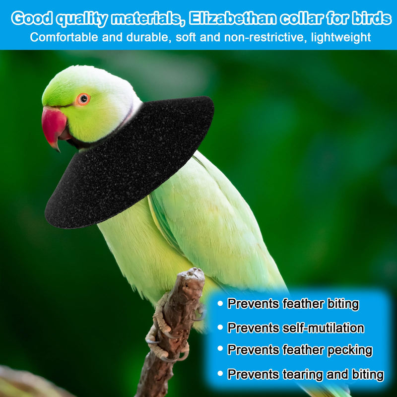 4pcs Bird Cone Collars, Anti-Grab Anti-Bite Bird Elizabethan Collars Parrot Cones for Lovebird Agapornis Budgerigar Cockatiel Cockatoo, Neck Safe Wound Safety