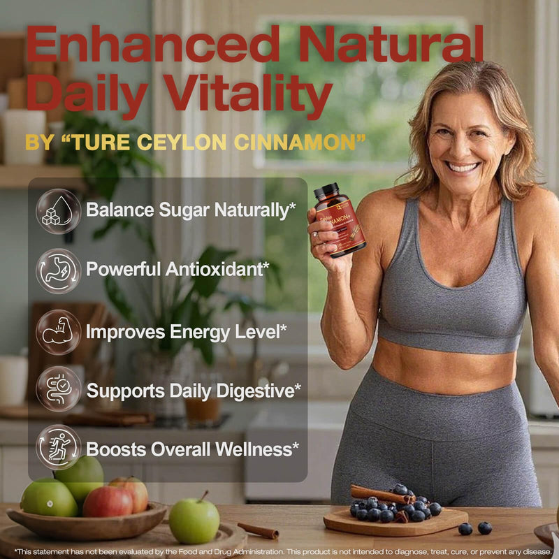NATURE TARGET Ceylon Cinnamon for Energy & Digestion, 120 Capsules | 1000mg True Ceylon Cinnamon with Bitter Melon, Chromium, and B Vitamins, Supports Energy, Digestion, and Metabolism, Vegan 120 Count (Pack of 1)
