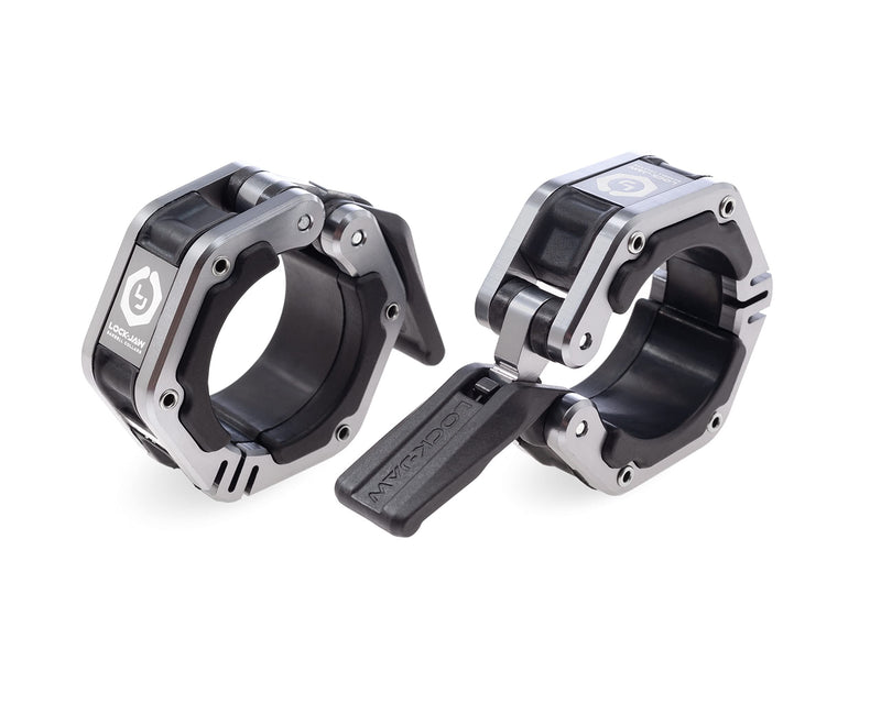 Lock-Jaw Flex Quick Release Aluminum Barbell Collar with Magnet (Grey) Grey - BeesActive Australia