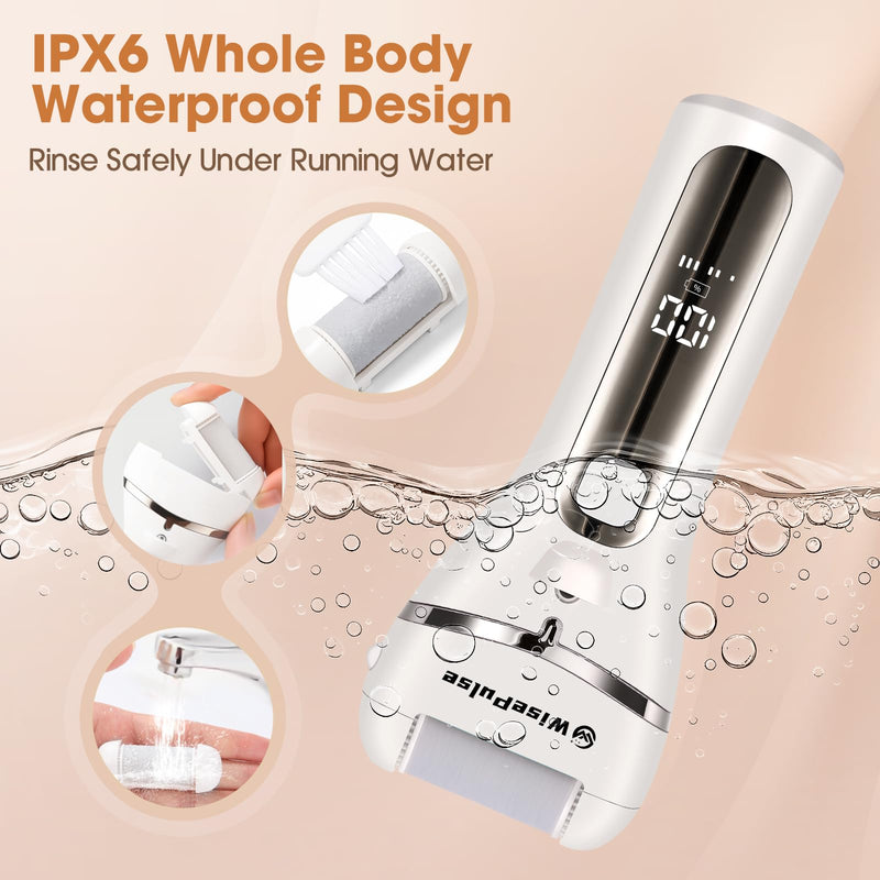 Electric Foot Callus Remover: Rechargeable Portable Electronic Foot File Callus Remover, Electric Callus Remover for Feet with 3 Rollers, IPX6 Waterproof Foot Care for Dead,Cracked Dry Skin Sliver - BeesActive Australia