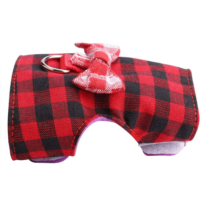 Pet Rabbit Traction Rope, Pet Small Animal Bunny Hamsters Harness Chest Strap Red Grid Blue Stripes 2 Pieces(M) Medium - BeesActive Australia
