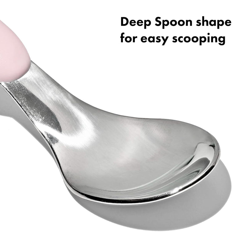 OXO Tot On-The-Go Fork and Spoon Set - Blossom