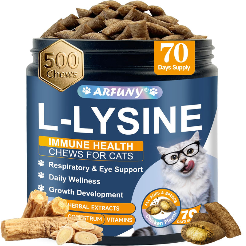 Cat Lysine Paste & Cat Lysine Chews - Support Immune Health, Normal Eye Function and Respiratory Health - Immune System, Normal Eye Function and Respiratory Health